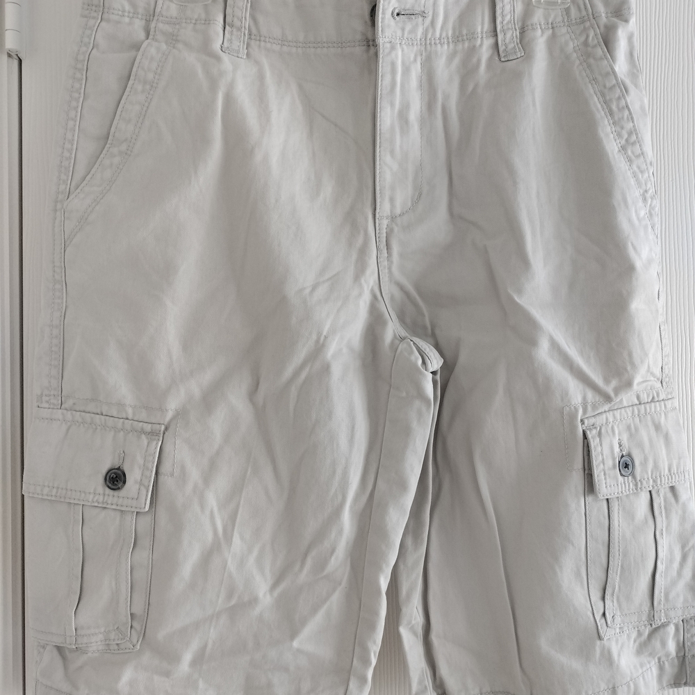 Cargo Gray Cargo Shorts Lightweight Cotton Blend